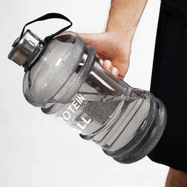 Sport Water Bottle, 3.78 Litre Capacity, Wide Mouth with Handle, Reusable for Gym, Fitness, Travel