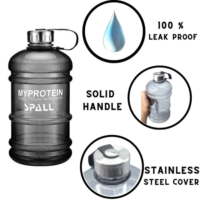 Sport Water Bottle, 3.78 Litre Capacity, Wide Mouth with Handle, Reusable for Gym, Fitness, Travel | Ideal for All Surfaces, Kids & Adults | Match-Ready | Includes Pump & Needle | Durable & Long-Lasting performance