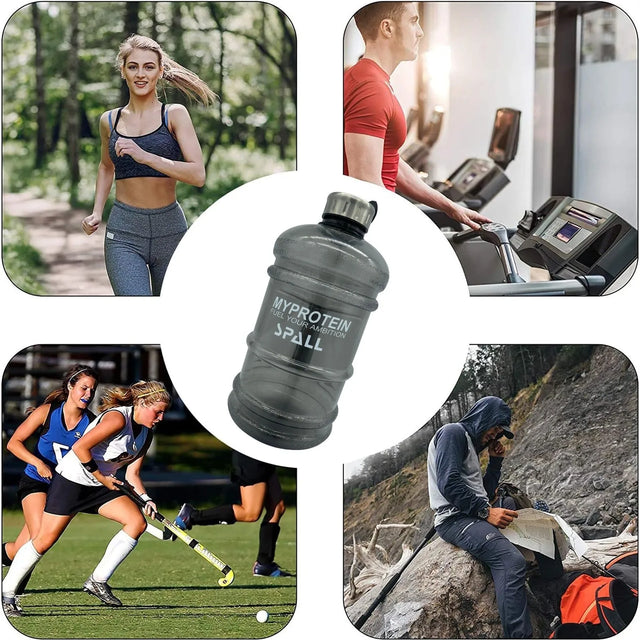 Sport Water Bottle, 3.78 Litre Capacity, Wide Mouth with Handle, Reusable for Gym, Fitness, Travel | Ideal for All Surfaces, Kids & Adults | Match-Ready | Includes Pump & Needle | Durable & Long-Lasting performance