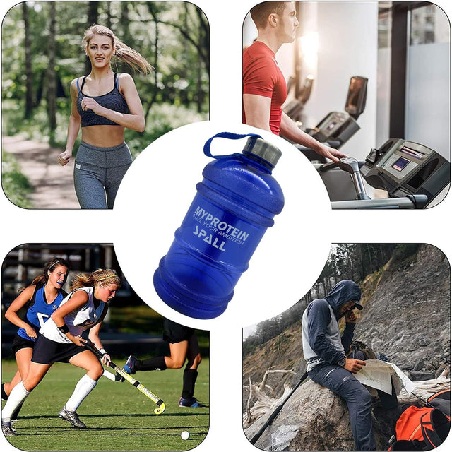 Sport Water Bottle, 3.78 Litre Capacity, Wide Mouth with Handle, Reusable for Gym, Fitness, Travel | Ideal for All Surfaces, Kids & Adults | Match-Ready | Includes Pump & Needle | Durable & Long-Lasting performance