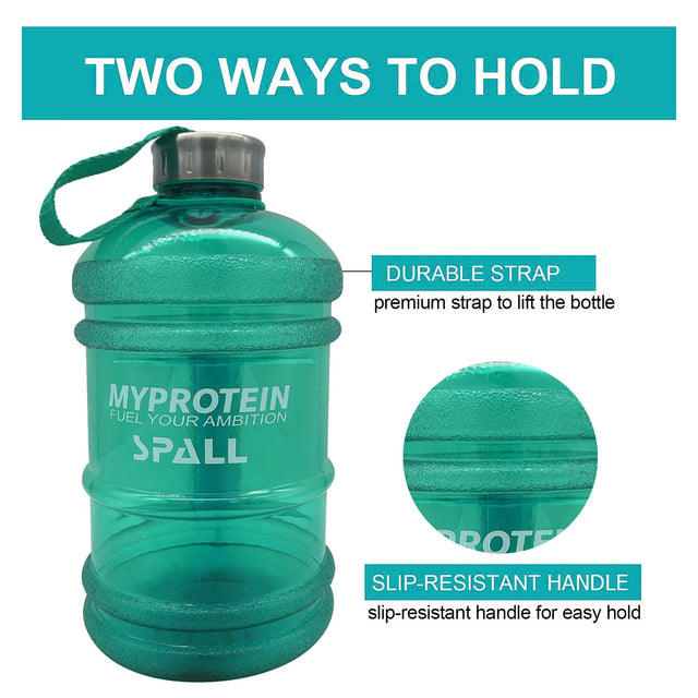 Sport Water Bottle, 3.78 Litre Capacity, Wide Mouth with Handle, Reusable for Gym, Fitness, Travel | Ideal for All Surfaces, Kids & Adults | Match-Ready | Includes Pump & Needle | Durable & Long-Lasting performance