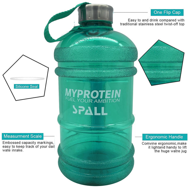 Sport Water Bottle, 3.78 Litre Capacity, Wide Mouth with Handle, Reusable for Gym, Fitness, Travel | Ideal for All Surfaces, Kids & Adults | Match-Ready | Includes Pump & Needle | Durable & Long-Lasting performance