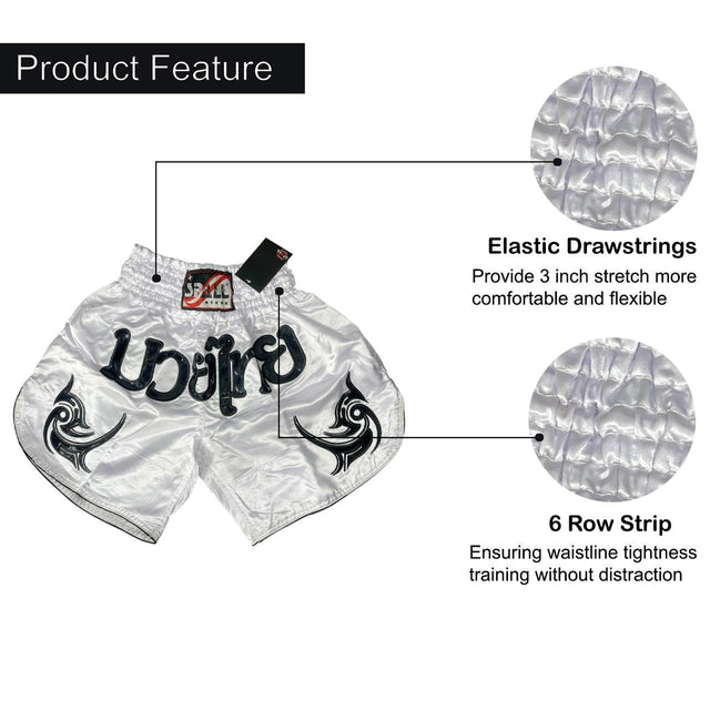 Boxing Shorts For Men Muay Thai Shorts For Kickboxing Wretling Grappling Fight And Cross Training Martial Arts Training Gym Clothing | Ideal for All Surfaces, Kids & Adults | Match-Ready