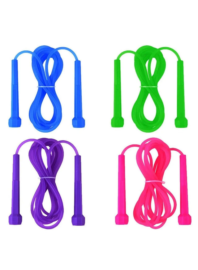 Jump Rope Cute Colorful Design 9ft Adjustable Length Quality PVC Suitable For Children And Adults Fitness (2289) | Ideal for All Surfaces, Kids & Adults | Match-Ready | Includes Pump & Needle