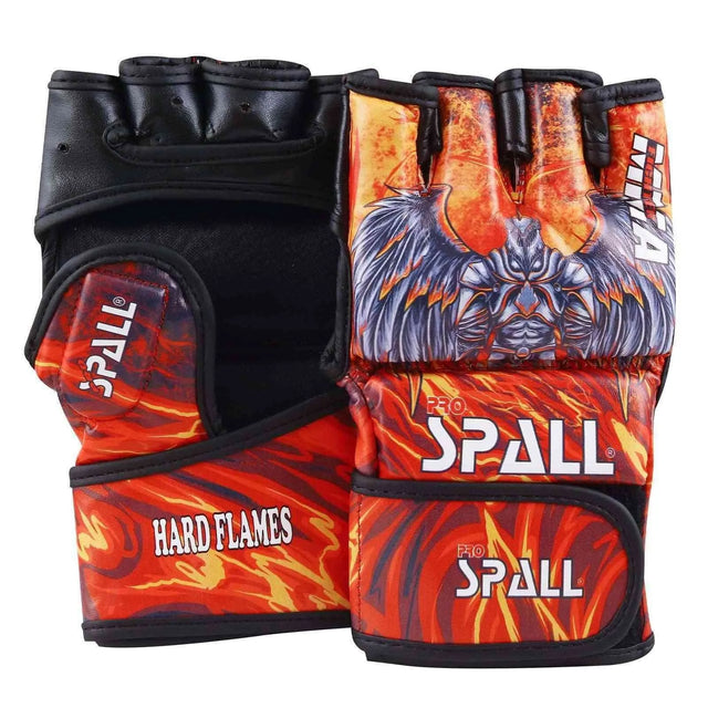 MMA Gloves Half-Finger Grappling Gloves (SI-2207) | Ideal for All Surfaces, Kids & Adults | Match-Ready | Includes Pump & Needle | Durable & Long-Lasting Performance