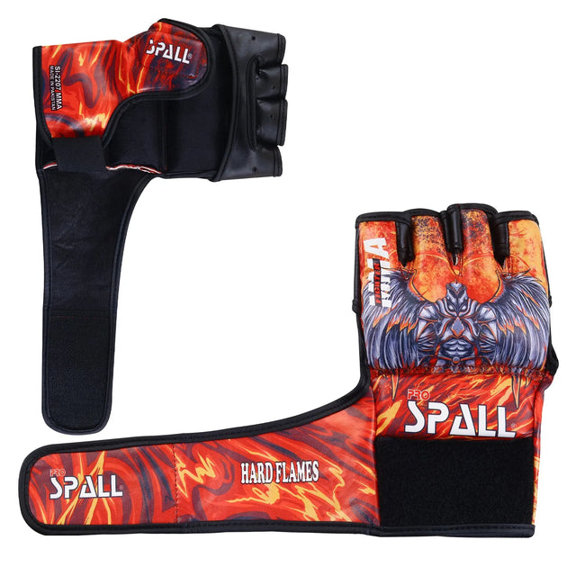 MMA Gloves Half-Finger Grappling Gloves (SI-2207) | Ideal for All Surfaces, Kids & Adults | Match-Ready | Includes Pump & Needle | Durable & Long-Lasting Performance