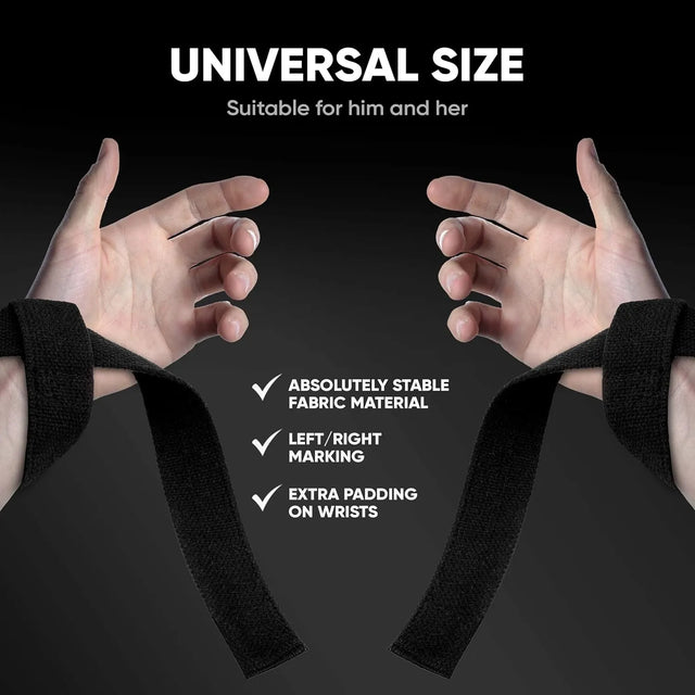 Weightlifting Strap 4mm Neoprene Padded Wrist Straps For Weightlifting & Powerlifting Cotton Lifting Strap With Silicone Grip For Men And Women Durable Deadlift Straps For Gym Workouts(SI-1103)
