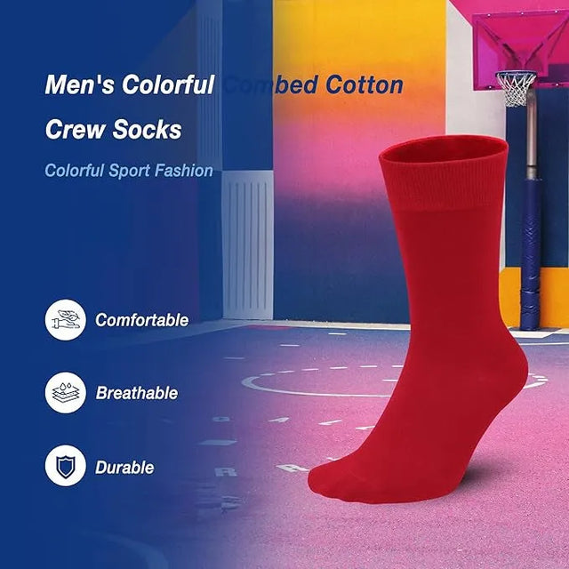 Men's Socks Supreme Comfort Ankle Support Enhanced Performance Crew Socks Premium Athletic Breathable Casual Socks Moisture Wicking Ultimate Softness (234520) | Ideal for All Surfaces, Kids & Adults