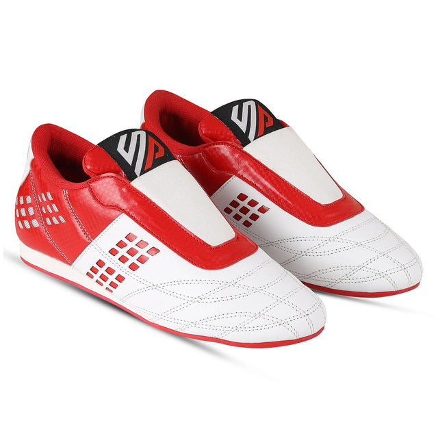 Taekwondo Shoes Red/White Blue/White For Professionals And Beginners (SI-1061) | Ideal for All Surfaces, Kids & Adults | Match-Ready | Includes Pump & Needle | Durable & Long-Lasting Performance