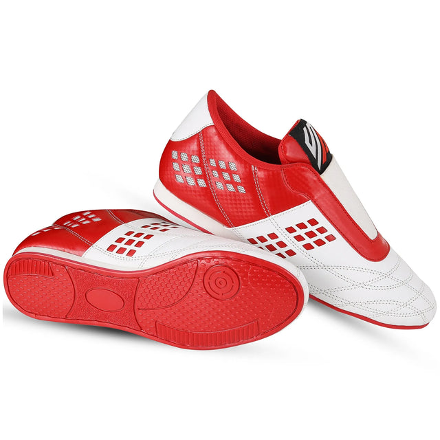 Taekwondo Shoes Red/White Blue/White For Professionals And Beginners (SI-1061) | Ideal for All Surfaces, Kids & Adults | Match-Ready | Includes Pump & Needle | Durable & Long-Lasting Performance