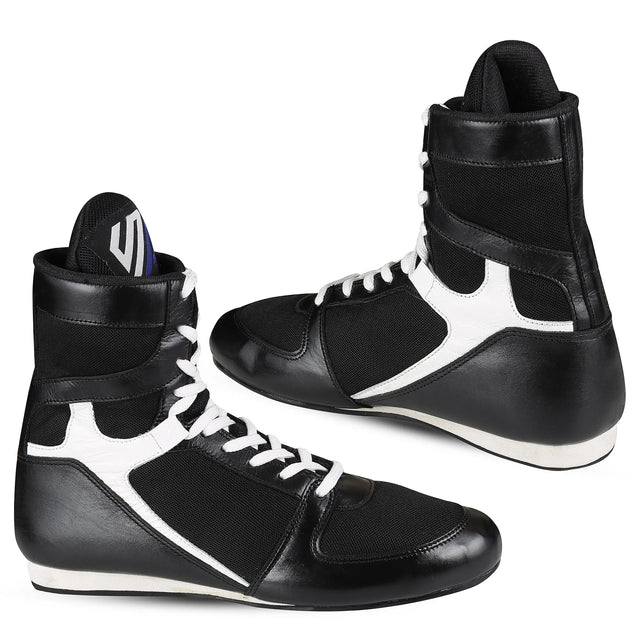 Boxing Shoes Black/White White/Black For Professionals And Beginners (SI-1128) | Ideal for All Surfaces, Kids & Adults | Match-Ready | Includes Pump & Needle | Durable & Long-Lasting Performance