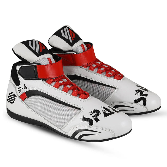 Boxing Shoes White Red Black For Professionals And Beginners (SI-1129) | Ideal for All Surfaces, Kids & Adults | Match-Ready | Includes Pump & Needle | Durable & Long-Lasting Performance