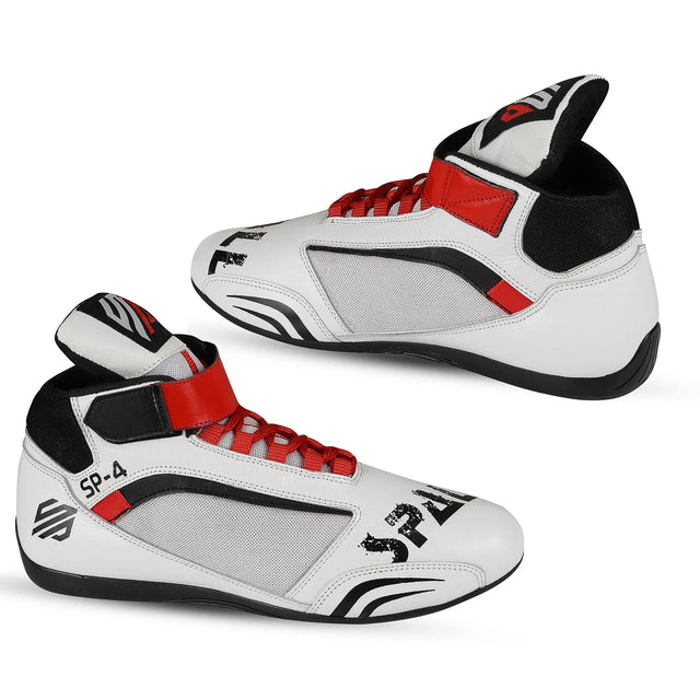 Boxing Shoes White Red Black For Professionals And Beginners (SI-1129) | Ideal for All Surfaces, Kids & Adults | Match-Ready | Includes Pump & Needle | Durable & Long-Lasting Performance