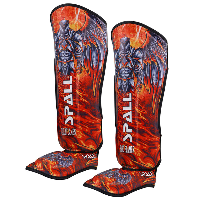 Shin Instep Pads For Protective Leg BJJ karate Sparring Kickboxing Martial Arts MMA Boxing And Training Equipment Gear Perfect For My By Spall(SI-1385) | Ideal for All Surfaces, Kids & Adults