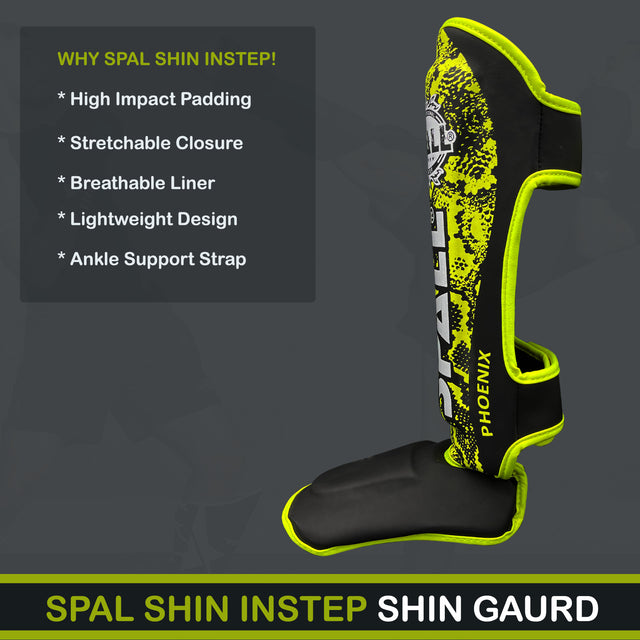 Shin In Step Guards S M L XL White Black Green Blue Red F.Green Orange For Martial Arts Muay Thai Sparring Kickboxing Taekwondo Karate And Boxing Gear | Ideal for All Surfaces, Kids & Adults