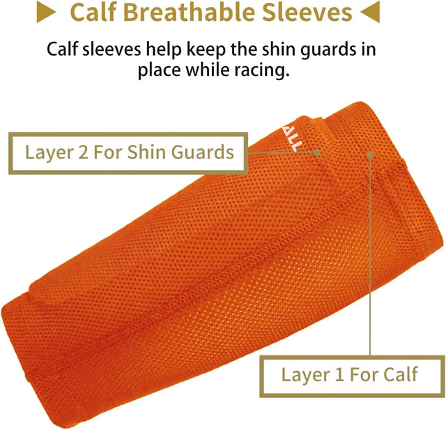Soccer Shin Guards Sleeves With Optimized Insert Pocket Shin Pad Compression Sleeves Leg Performance Support For Youth And Adult(9085) | Ideal for All Surfaces, Kids & Adults | Match-Ready