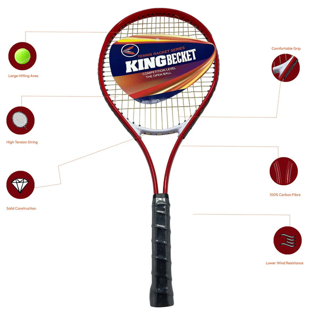 Tennis Rackets Super Value Set with Pre Strung Comfortable Handle 27'' Tennis Racquet for Beginner And Professionals | Ideal for All Surfaces, Kids & Adults | Match-Ready | Includes Pump & Needle
