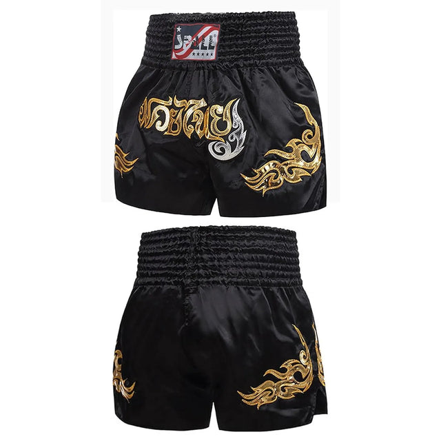 Muay Thai Shorts For men And Women High Grade MMA Gym Boxing Kickboxing Shorts (SI-3202) | Ideal for All Surfaces, Kids & Adults | Match-Ready | Includes Pump & Needle | Durable & Long-Lasting Performance