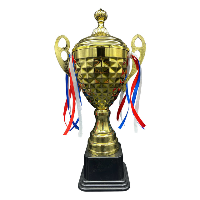 Gold Plated Trophy With Black Base For School Ceremony Appreciation Gift Sports Tournaments Competitions Sports Awards