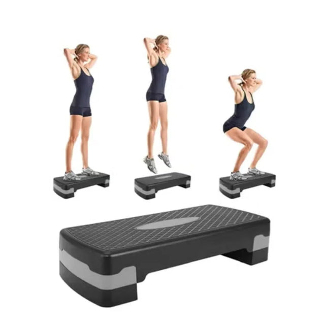 Spall Fitness Aerobic Step Exercise Step Full And Compact Sizes Workout Deck With Adjustable Riser Height And Non Slip Textured Surface | Ideal for All Surfaces, Kids & Adults | Match-Ready