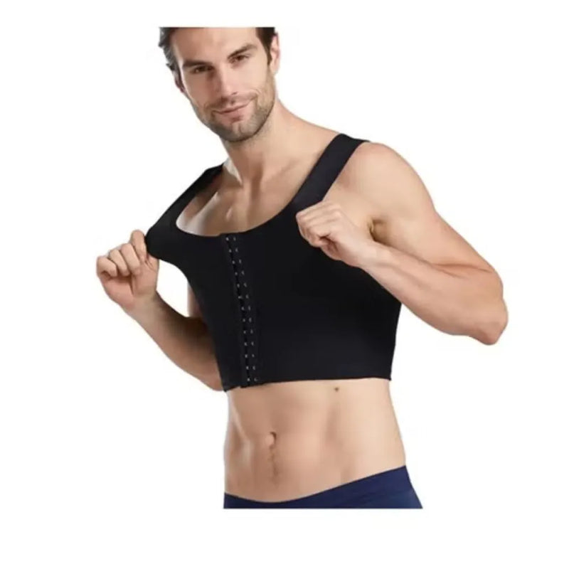 Mens Slim Control Shaper Compression Tank Top Body Posture Corrector Corset Sleeveless Top Abdomen Control Underwear | Ideal for All Surfaces, Kids & Adults | Match-Ready | Includes Pump & Needle
