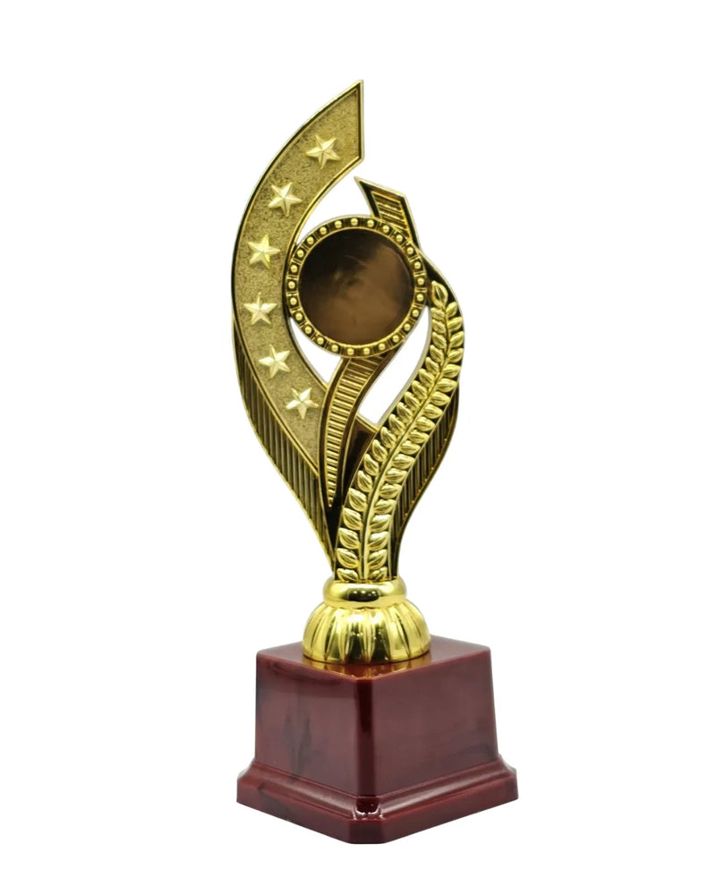 24cm Gold Gift Trophy with Stars & Red Base | Awards & Achievement Recognition 961 | Ideal for All Surfaces, Kids & Adults | Match-Ready | Includes Pump & Needle | Durable & Long-Lasting Performance