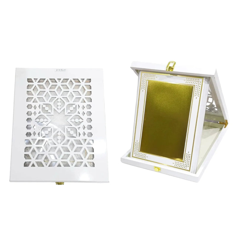 Elegant White Wooden Plaque with Golden Plate ? Premium Award & Recognition Frame 23827 | Ideal for All Surfaces, Kids & Adults | Match-Ready | Includes Pump & Needle | Durable & Long-Lasting Performance