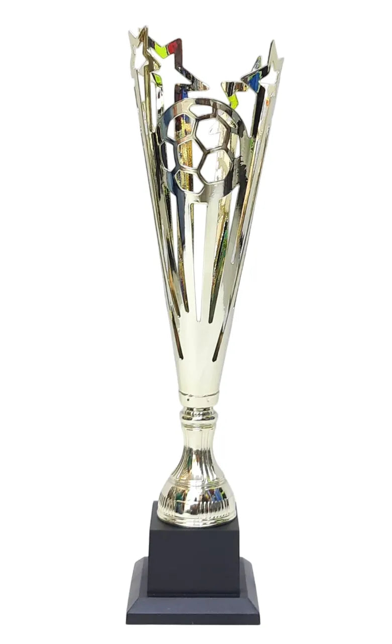 Silver Football Star Trophy ? 43cm with Black Base | Premium Award for Soccer Champions FH-023-A | Ideal for All Surfaces, Kids & Adults | Match-Ready | Includes Pump & Needle | Durable & Long-Lasting Performance