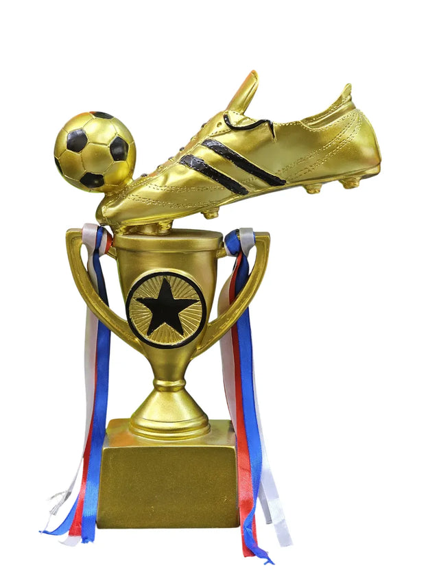 Golden Football Trophy with Boot & Cup Design ? Premium Soccer Award HX5659-A5 | Ideal for All Surfaces, Kids & Adults | Match-Ready | Includes Pump & Needle | Durable & Long-Lasting Performance
