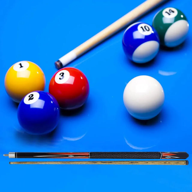 2-Piece 58 Inch13 mm Carbon Fibre Billiard Pool Cue Composite Pool Cue Sticks Set | Ideal for All Surfaces, Kids & Adults | Match-Ready | Includes Pump & Needle | Durable & Long-Lasting Performance