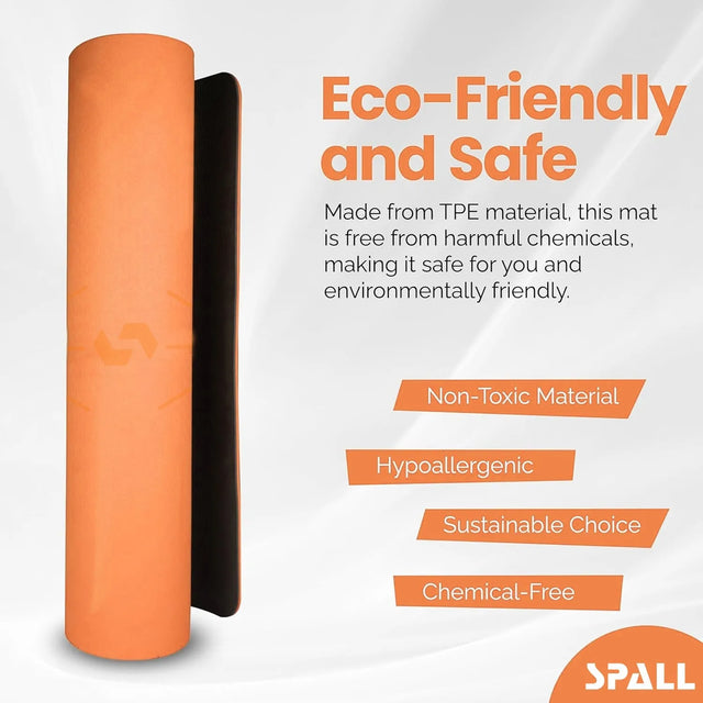6MM Yoga Mat with Carrying Bag, Non Skid TPE Yoga Matters for Pilates | Ideal for All Surfaces, Kids & Adults | Match-Ready | Includes Pump & Needle | Durable & Long-Lasting Performance
