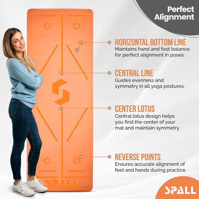 6MM Yoga Mat with Carrying Bag, Non Skid TPE Yoga Matters for Pilates | Ideal for All Surfaces, Kids & Adults | Match-Ready | Includes Pump & Needle | Durable & Long-Lasting Performance