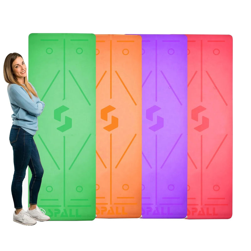 6MM Yoga Mat with Carrying Bag, Non Skid TPE Yoga Matters for Pilates | Ideal for All Surfaces, Kids & Adults | Match-Ready | Includes Pump & Needle | Durable & Long-Lasting Performance