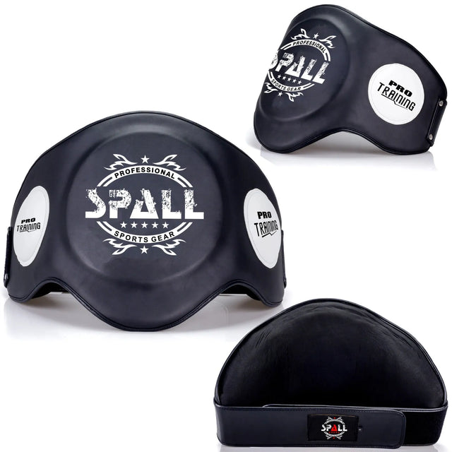 Black Training Belly Pad ? Heavy-Duty Muay Thai, Boxing, MMA Body Protector for Kickboxing & Martial Arts | Ideal for All Surfaces, Kids & Adults | Match-Ready | Includes Pump & Needle