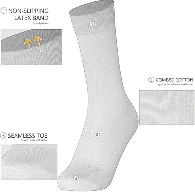 Men's Socks Supreme Comfort Ankle Support Enhanced Performance Crew Socks Premium Athletic Breathable Casual Socks Moisture Wicking Ultimate Softness (234520) | Ideal for All Surfaces, Kids & Adults