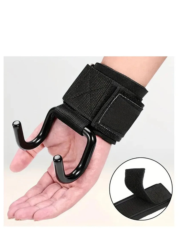 Wrist Hooks For Squats, Weight Lifting, Pull Ups, Horizontal Bar, Sports Entertainment, Strength Training Hand Assist Hook (232615) | Ideal for All Surfaces, Kids & Adults | Match-Ready
