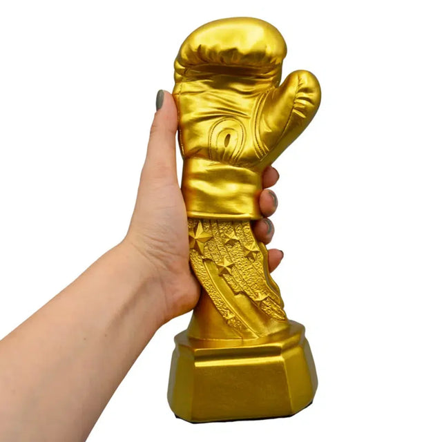 Golden Boxing Glove Trophy ? Premium Award for Boxing Champions & Competitions HX1757-AA5 | Ideal for All Surfaces, Kids & Adults | Match-Ready | Includes Pump & Needle | Durable & Long-Lasting Perfor