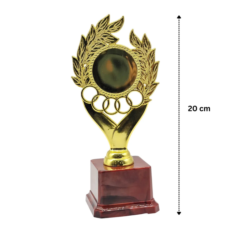 20cm Gold Gift Trophy with Red Base | Awards & Achievement Recognition 959 | Ideal for All Surfaces, Kids & Adults | Match-Ready | Includes Pump & Needle | Durable & Long-Lasting Performance