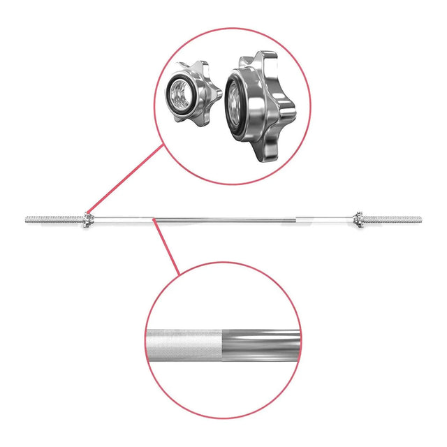 Solid Chrome Barbell Bars ? Heavy-Duty Weight Lifting Bar for Intense Workouts 1584 | Ideal for All Surfaces, Kids & Adults | Match-Ready | Includes Pump & Needle | Durable & Long-Lasting Performance