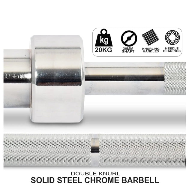Olympic Barbell Rod Em 216100 Rod 2.2M, Silver | Ideal for All Surfaces, Kids & Adults | Match-Ready | Includes Pump & Needle | Durable & Long-Lasting Performance