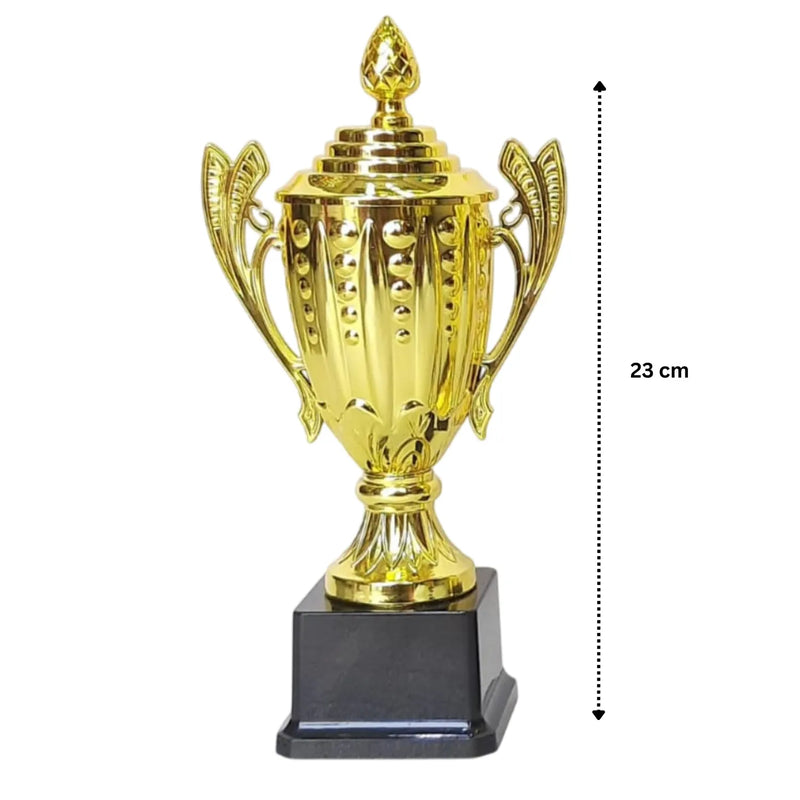 Set of 3 Gold Trophies ? 29/26/23cm | Premium Awards for Competitions & Achievements YG-226 | Ideal for All Surfaces, Kids & Adults | Match-Ready | Includes Pump & Needle | Durable & Long-Lasting Performance