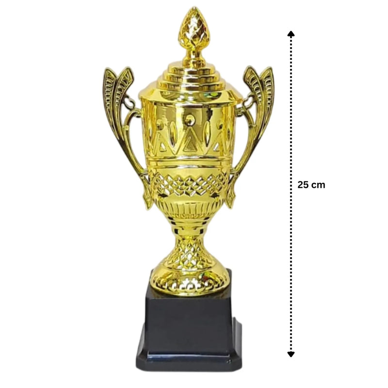 Set of 3 Gold Trophies ? 28/25/23cm | Premium Awards for Competitions & Achievements YG-243 | Ideal for All Surfaces, Kids & Adults | Match-Ready | Includes Pump & Needle | Durable & Long-Lasting Performance
