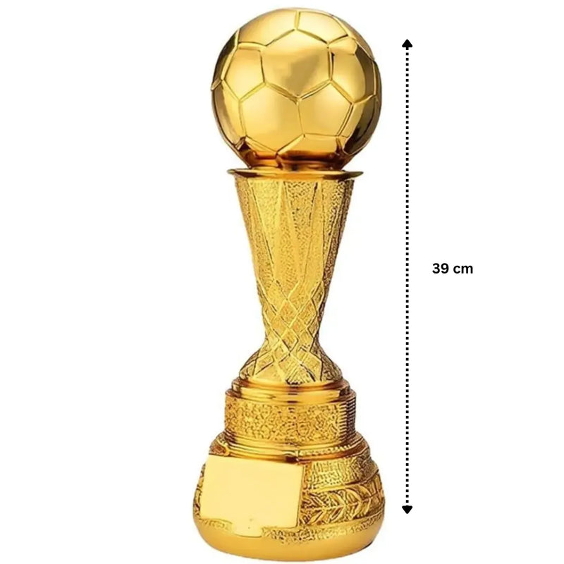 Golden Football Trophy with Red Ball ? Premium Award for Tournaments & Achievements 6808-38 | Ideal for All Surfaces, Kids & Adults | Match-Ready | Includes Pump & Needle | Durable & Long-Lasting Performance