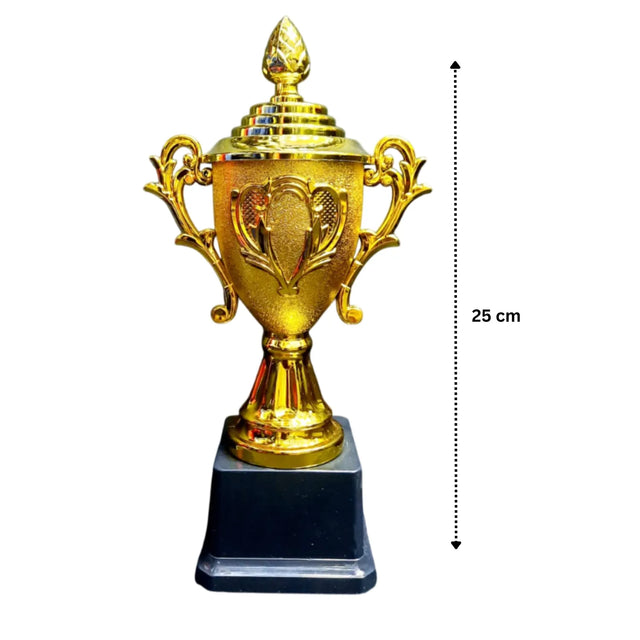 Set of 3 Gold Trophies ? 25/21/19cm | Premium Awards 4150 | Ideal for All Surfaces, Kids & Adults | Match-Ready | Includes Pump & Needle | Durable & Long-Lasting Performance
