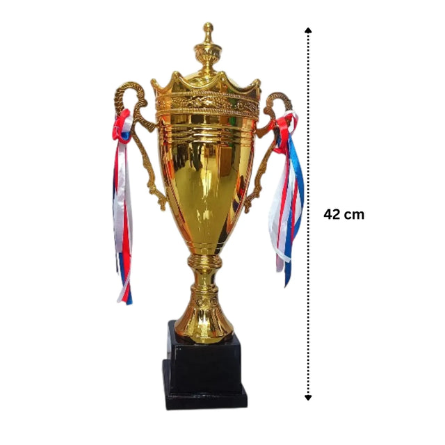 Set of 3 Gold Trophies ? 57/48/42cm | Premium Awards 9907 | Ideal for All Surfaces, Kids & Adults | Match-Ready | Includes Pump & Needle | Durable & Long-Lasting Performance