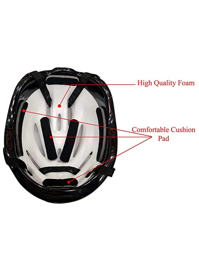 Sports Bike Bicycle Cycling Safety Helmet with Visor Carbon Fiber Skating Sports Helmet 037 | Ideal for All Surfaces, Kids & Adults | Match-Ready | Includes Pump & Needle | Durable & Long-Lasting Performance