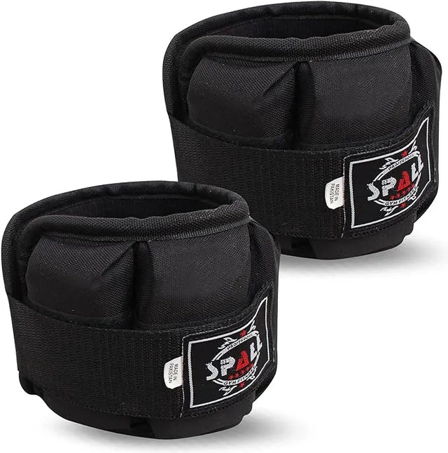 Ankle Weight 1kg To 4kg Black Adjustable For Gym Jogging Pilates Aerobic Cardio Walking Fitness Workout Exercise Strangth Training Perfect for Both Men And Women(SI-2805) | Ideal for All Surfaces