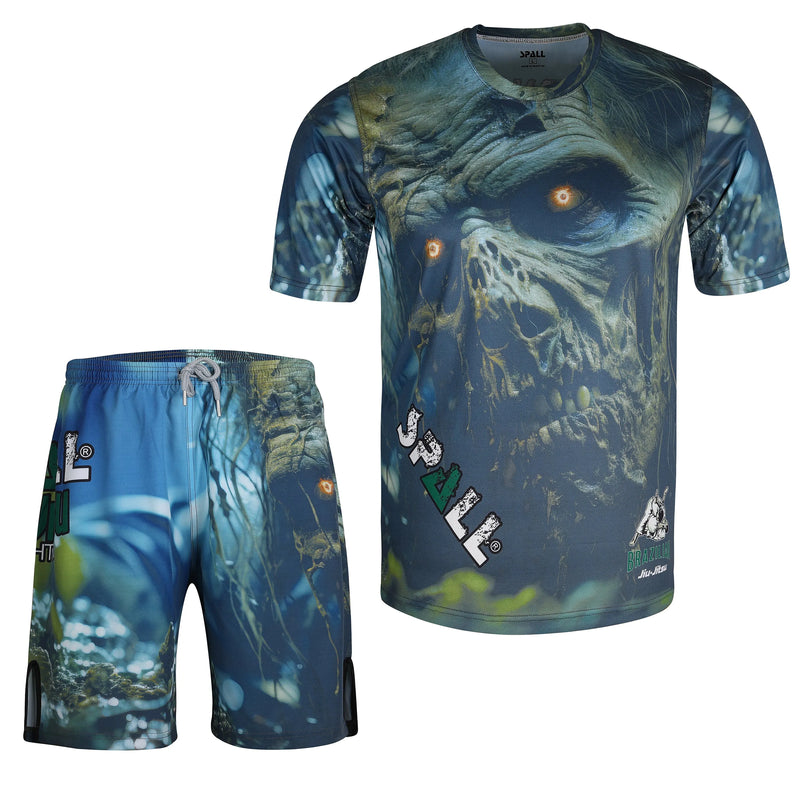 Compression MMA Set Top And Bottom Shirts And Shorts (SI-10400) | Ideal for All Surfaces, Kids & Adults | Match-Ready | Includes Pump & Needle | Durable & Long-Lasting Performance