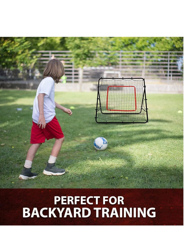 Football Bouncer Football Kickback Rebounder Adjustable Angles Training Equipment, Removable Football Goal | Ideal for All Surfaces, Kids & Adults | Match-Ready | Includes Pump & Needle | Durable & Long Lasting Performance