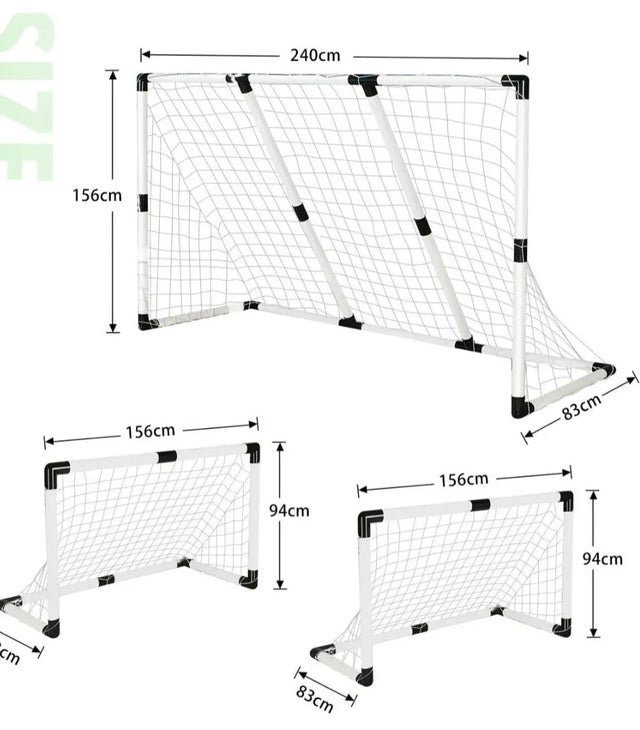Portable Soccer Goal Nets 2-in-1 Pop-up Football Goals Set Easy Assembly for Kids Adult 21593541 | Ideal for All Surfaces, Kids & Adults | Match-Ready | Includes Pump & Needle | Durable & Long-Lasting Performance